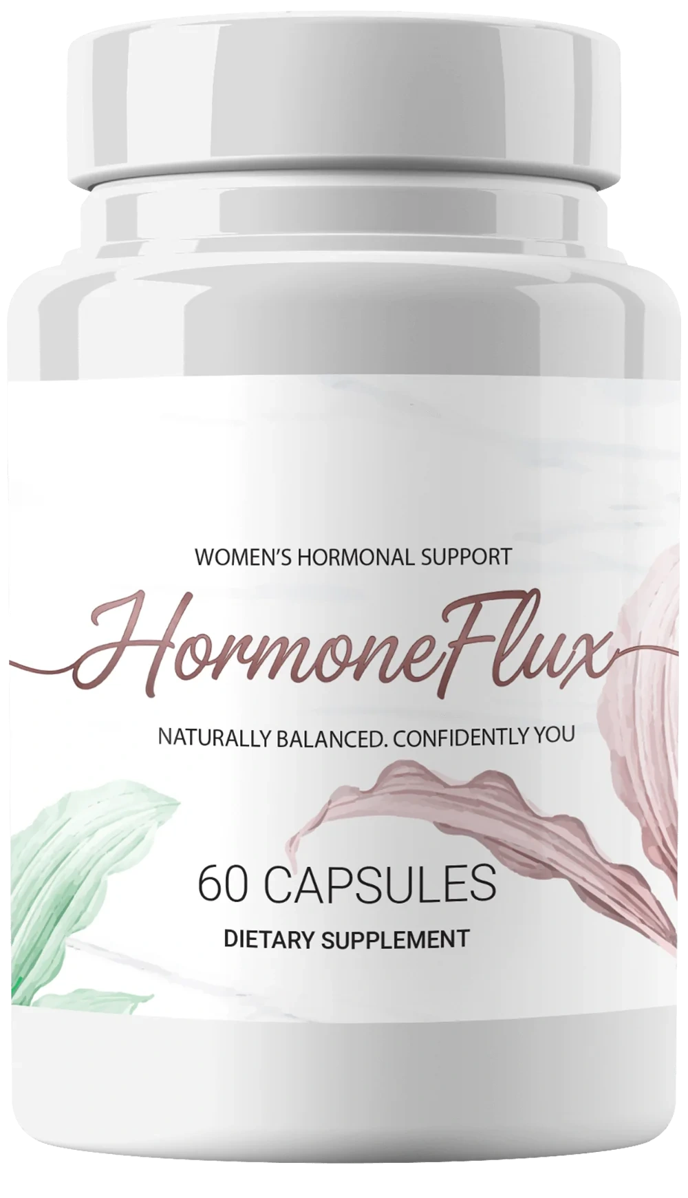 HormoneFlux women's hormonal support supplement bottle, 60 vegetarian capsules
