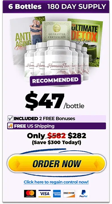 HormoneFlux six-bottle women's hormonal support package